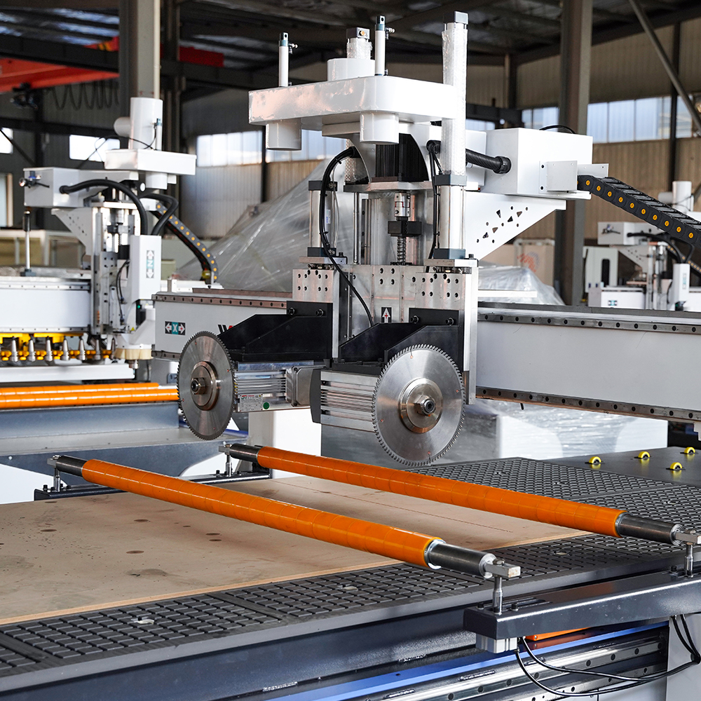 two head cnc router with saw blade
